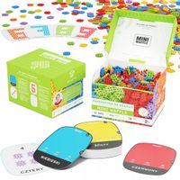 MARIOINEX KLOCKI MINI WAFLE EDU MATEMATYKA NA WESOŁO 444 SZT, karty pracy