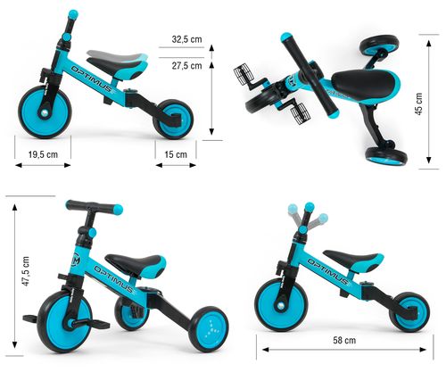 Milly Mally Rowerek 3w1 Optimus Blue na Arena.pl