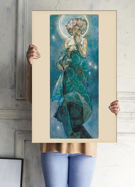 Alfons Mucha Księżyc - Secesja - plakat 61x91,5 cm zdjęcie 3