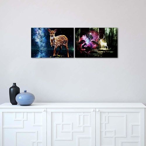 Deco Panel, Sarna na tle gwiazd 60x40 na Arena.pl