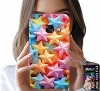 ETUI DO SAMSUNG A5 2017 - KOLOROWE GWIAZDKI GWIAZDA FUTERAŁ +FOLIA