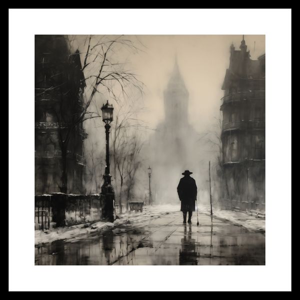 Plakat 40x40cm Mgła nad Londynem zdjęcie 3