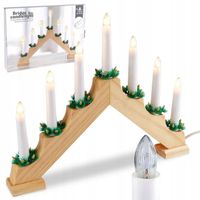 Świecznik ADWENTOWY mostek na okno stół święta lampki świeczki elektryczne