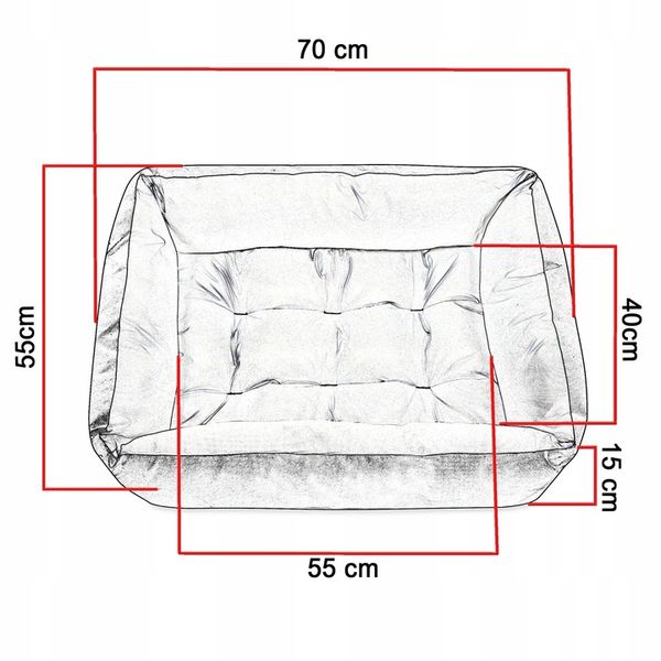 Legowisko dla psa kanapa 70x55 LEN zdjęcie 4