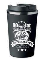 KUBEK TERMICZNY Premium czarny prezent śmieszny na 80 lat URODZINY KT_402