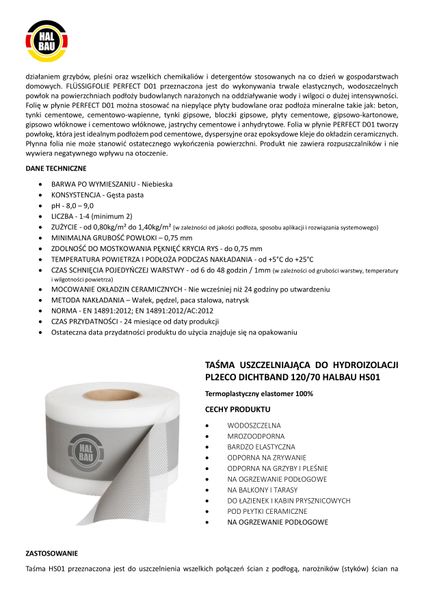 Folia w płynie 12kg Hydroizolacja Taśma 15m Zestaw zdjęcie 8