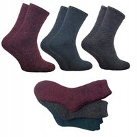 3x skarpety WEŁNIANE grube OCIEPLANE zimowe BARDZO ciepłe MĘSKIE 43-46