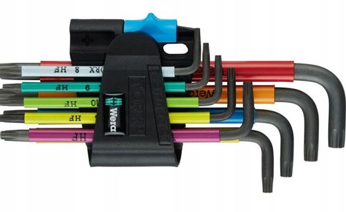 Klucze trzpieniowe Torx 9 sztuk 967 SL/9 Multicolour TORX HF Wera na Arena.pl