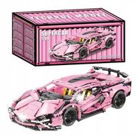 Klocki konstrukcyjne Cyberpunk Lamborghini różowa 1:14 1314 elementów
