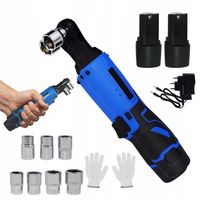 MOCNY ELEKTRYCZNY KLUCZ GRZECHOTKA UDAROWA AKUMULATOROWA + 2 BATERIE 12V