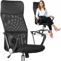 FOTEL BIUROWY PREMIUM KRZESŁO BIUROWE MIKROSIATKA WZMOCNIONA