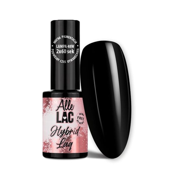 Lakier hybrydowy LED/UV Gel Polish AlleLac Extra Black 6g zdjęcie 1