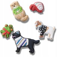 Crocs Przypinki Ozdoby Piny Charms Jibbitz Festive Dressed Animals 5 Pack