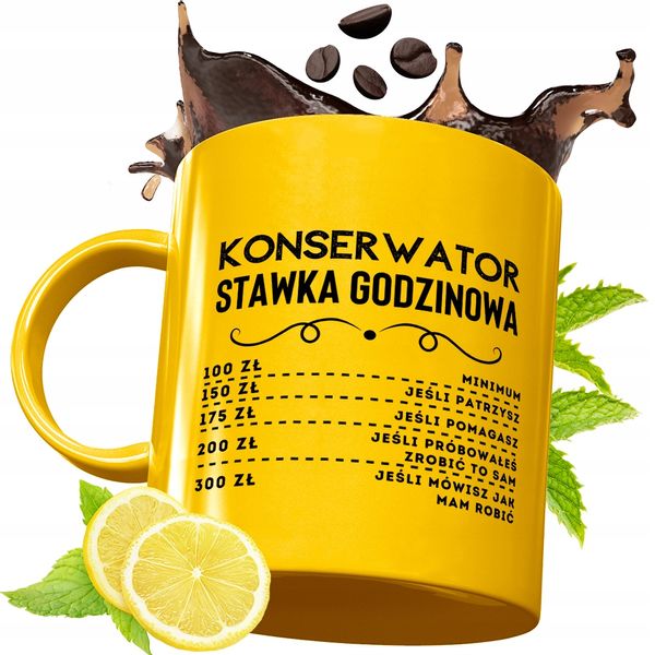 Złoty Kubek Premium Dla Konserwatora Prezent Z Nadrukiem Ze Zdjęciem zdjęcie 1