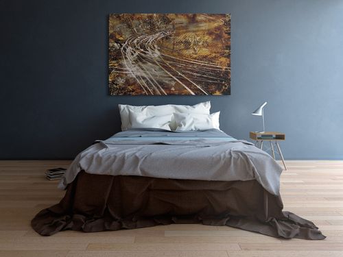 03401 Obraz na płótnie BRĄZOWY ABSTRAKCJA na Arena.pl