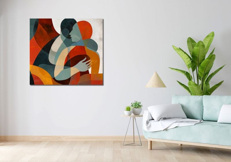 Obraz 100x90cm Objęcia zdjęcie 2
