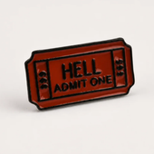 Ticket To Hell | 3 cm | Metal | Movie Pin | Halloween