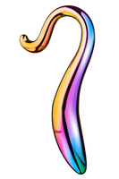 dildo szklane zakręcone eleganckie bezpieczne 18cm