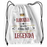 Plecak Dla Karoliny Sportowy Szkolny Worek Torba Z Nadrukiem Ze Zdjęciem