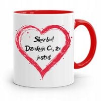 Kubek Czerwony Prezent Dla Chłopaka Dziękuję Ci Z Nadrukiem Ze Zdjęciem