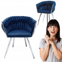 Fotel wolnostojący granatowy Tilo krzesło z podłokietnikami Family Meble