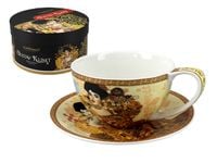 Filiżanka ze spodkiem - G. Klimt, Adela, kremowe tło (CARMANI)