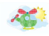 60X40CM ZIELONY HELIKOPTER OBRAZ