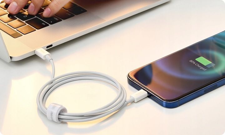 BASEUS KABEL PRZEWÓD USB LIGHTNING DO IPHONE 2.4A BEZPIECZNY MOCNY 1M zdjęcie 12