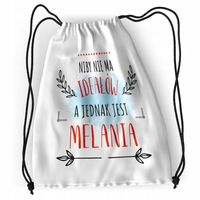 Plecak Dla Melanii Sportowy Szkolny Worek Torba Z Nadrukiem Ze Zdjęciem