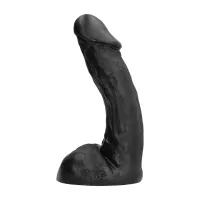 all black model 27 cm - intensywnie żłobiona forma anatomiczna, czarna