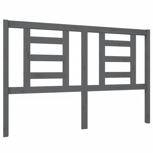 Wezgłowie łóżka, szare, 146x4x100 cm, lite drewno sosnowe na Arena.pl