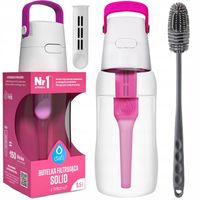 Butelka filtrująca wodę Dafi Solid 0,5 różowa + szczoteczka do czyszczenia