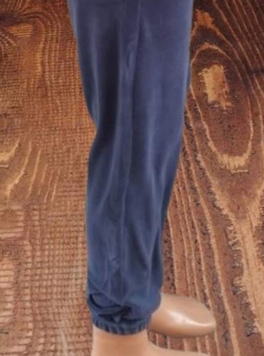 SPODNIE WELUROWE miękkie z wzorem MISIA bawełna NIEBIESKIE S/M loosoo na Arena.pl