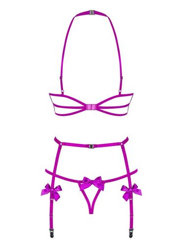 Fioletowy Zestaw 3-częściowy - Obsessive Delishya L/XL na Arena.pl