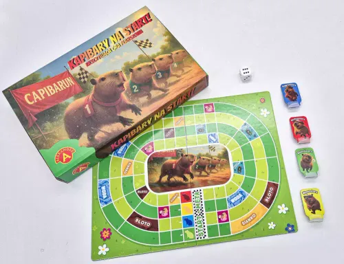 Kapibary na Start - wyścigowa gra planszowa dla dzieci - od 2 do 4 graczy na Arena.pl