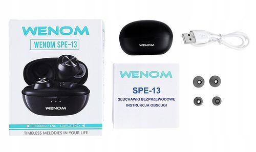 Słuchawki bezprzewodowe Bluetooth Dwa Mikrofony wodoodporne wodoodporne SPE na Arena.pl