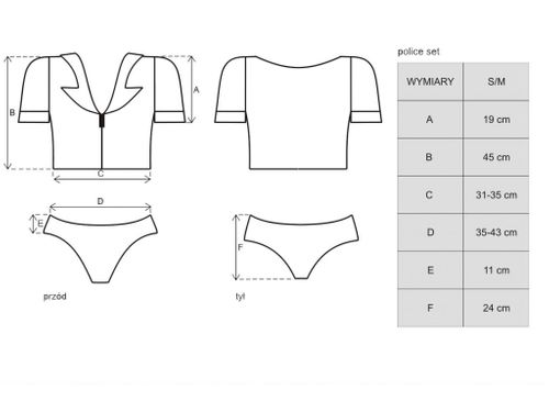 Policjantka kostium 5 częściowy Obsessive S/M na Arena.pl