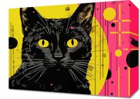 Obraz 40x30cm Neonowy Kocur