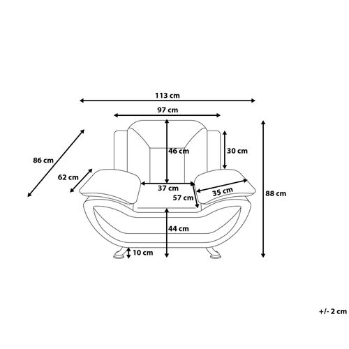 Fotel ekoskóra szary LEIRA na Arena.pl