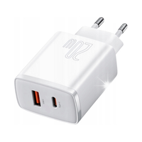 Szybka ładowarka sieciowa Compact USB USB-C 20W 3A PD QC 3.0 biały