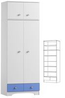 meble dziecięce szafa półki szuflady nadstawka wysoka regał CLOUDS N25+N