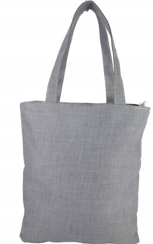 TORBA torebka z napisem KRÓLOWA SHOPPINGU szara pojemna na Arena.pl