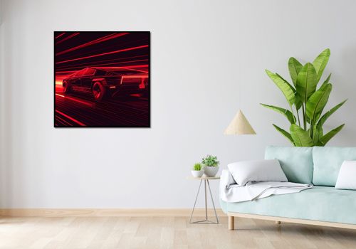 Plakat 90x90cm Prędkość w Czerwonym Neonie na Arena.pl