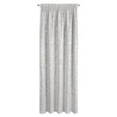 Zasłona INES 140x270 cm naturalna eco len srebrzysty nadruk na taśmie