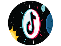 Opłatek na tort Tik Tok