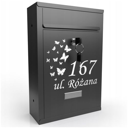 ANTYKOROZYJNA SKRZYNKA NA LISTY Z NUMEREM DOMU | POCZTOWA ADRES |A4 na Arena.pl