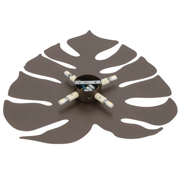 Kinkiet naścienny do pokoju dziecięcego Monstera 5822 roślina brązowy zdjęcie 2