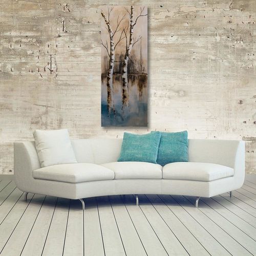 Obraz na płótnie - Canvas, Malowane brzozy 40x60 na Arena.pl