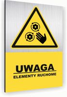 Tabliczka znak informacyjny 20x15 Srebrna ELEMENTY RUCHOME Dibond NADRUK UV