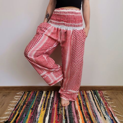 Spodnie Kuloty - Arafaty - Czerwone | Indie na Arena.pl